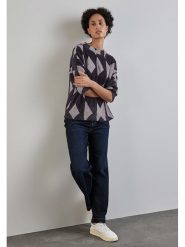 Street One Sweter w kolorze granatowym rozmiar: 38. Niebieskie swetry klasyczne damskie Street One, ze splotem, bez kołnierzyka. Za 105.38 zł.