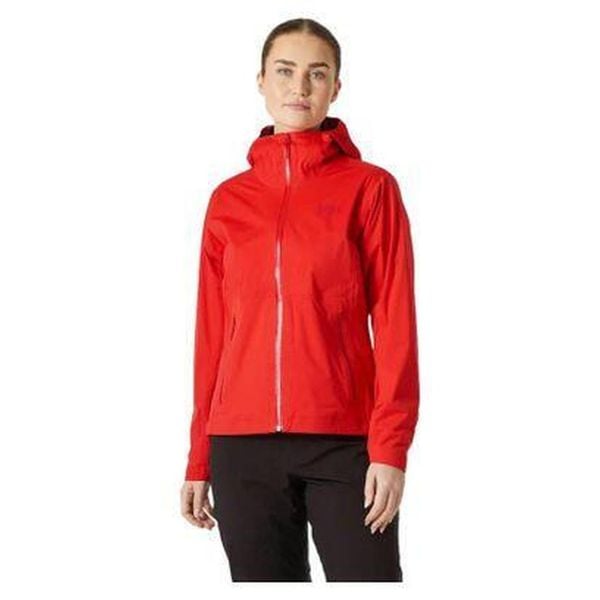 Damska kurtka wodoodporna Helly Hansen Momentum 3L Stretch. Czerwone kurtki damskie Helly Hansen, l, bez wzorów, bez kaptura. Za 802.99 zł.