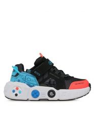 Skechers Sneakersy Gametronix 402260L/BKMT Czarny. Czarne buty sportowe chłopięce Skechers, ze skóry, bez zapięcia. Za 199.99 zł.