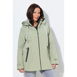 Damskie Kurtka funkcyjna HYPRAR trapezowy krój hydrofobowa kaptur. Zielone kurtki damskie Ulla Popken, plus size, bez wzorów, z materiału, bez kaptura. Za 639.99 zł.