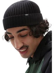 Vans Czapka beanie w kolorze czarnym rozmiar: onesize. Czarne czapki damskie Vans, bez wzorów, z materiału. Za 110.55 zł.
