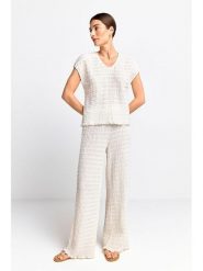 Rich & Royal Bluzka w kolorze kremowym rozmiar: L. Brązowe bluzki damskie Rich & Royal, l, bez wzorów, z bawełny, bez kołnierzyka, bez ramiączek. Za 160.96 zł.