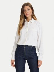 Guess Koszula W5BH80 W2982 Biały Regular Fit. Białe koszule damskie Guess, xl, z aplikacjami, z syntetyku, bez kołnierzyka, bez ramiączek. Za 309.99 zł.