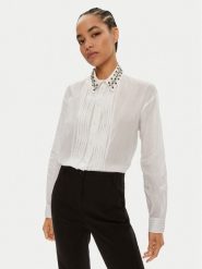 Pinko Koszula Carneia Camicia 103195 A1PX Biały Regular Fit. Białe koszule damskie Pinko, bez wzorów, z bawełny, bez kołnierzyka, bez ramiączek. Za 1,599.00 zł.