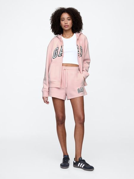 GAP Szorty dresowe w kolorze jasnoróżowym rozmiar: XL. Różowe szorty damskie GAP, bez wzorów, z dresówki, z podwyższonym stanem. Za 56.79 zł.