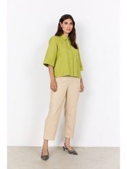 Soyaconcept Bluzka "Netti" w kolorze limonkowym rozmiar: XL. Zielone bluzki damskie Soyaconcept, xl, bez wzorów, z bawełny, bez kołnierzyka, bez ramiączek. Za 144.58 zł.
