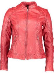 7eleven Skórzana kurtka "Colin" w kolorze czerwonym rozmiar: 42. Czerwone kurtki damskie 7eleven, bez wzorów, z materiału, bez kaptura. Za 443.38 zł.