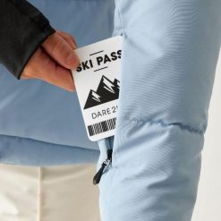 Damska kurtka z kapturem Dare 2B Glacier. Niebieskie kurtki damskie Dare 2b, bez wzorów, z puchu, z kapturem. Za 465.50 zł.