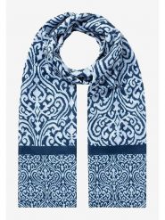 More & More Szal w kolorze biało-niebieskim - 180 x 70 cm rozmiar: onesize. Białe szaliki damskie More & More, bez wzorów, z materiału. Za 45.95 zł.