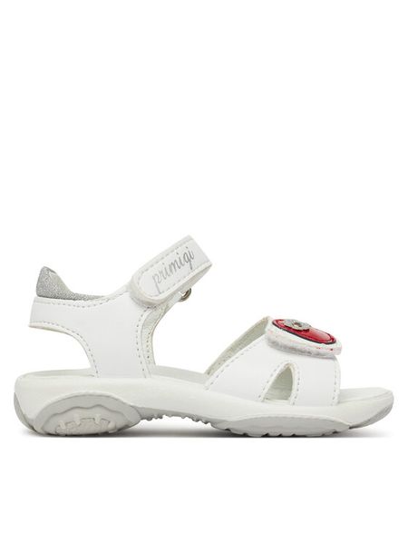 Primigi Sandały 7885122 S Biały. Białe sandały dziewczęce Primigi, ze skóry, bez obcasa, bez zapięcia. Za 199.99 zł.