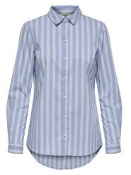 JDY Bluzka "Mio" w kolorze błękitnym rozmiar: 34. Niebieskie bluzki damskie JDY, bez wzorów, z bawełny, bez kołnierzyka, bez ramiączek. Za 56.66 zł.