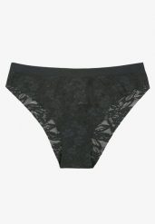 Ciemnozielone Koronkowe Majtki Typu Figi Lililoria. Zielone figi Renee, bez wzorów, z jeansu. Za 4.99 zł.