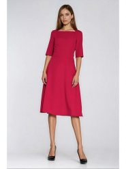 Nife Sukienka w kolorze czerwonym rozmiar: 42. Czerwone sukienki damskie Nife, bez wzorów, bez ramiączek. Za 172.89 zł.