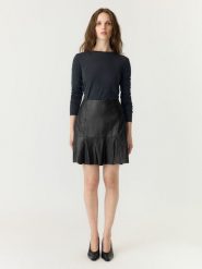 YAS Skórzana spódnica "Colly" w kolorze czarnym rozmiar: XL. Czarne spódnice damskie YAS, xl, bez wzorów, ze skóry, mini. Za 254.95 zł.