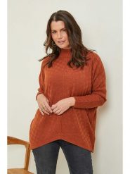 Curvy Lady Sweter w kolorze jasnobrązowym rozmiar: 44/46. Brązowe swetry klasyczne damskie Curvy Lady, bez kołnierzyka. Za 84.01 zł.