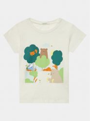 United Colors Of Benetton T-Shirt 3I1XA104G Écru Regular Fit. T-shirty i koszulki chłopięce United Colors Of Benetton, bez wzorów, z bawełny, bez kołnierzyka, bez ramiączek. Za 29.99 zł.