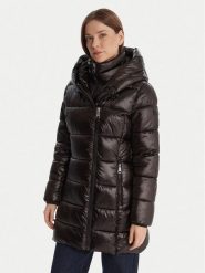 DKNY Kurtka zimowa DLEMPU99 Czarny Regular Fit. Czarne kurtki damskie DKNY, na zimę, xl, bez wzorów, z puchu, bez kaptura. Za 879.99 zł.