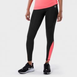 Kobieta Fitness Legginsy sportowe ze średnim stanem Xtra SIROKO Czarny. Czarne legginsy damskie SIROKO, xs, bez wzorów. Za 123.85 zł.