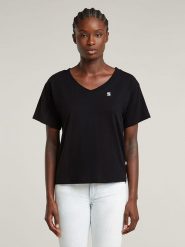 G-Star Koszulka w kolorze czarnym rozmiar: M. Czarne koszulki damskie G-Star, m, bez wzorów, z bawełny, bez kołnierzyka, bez ramiączek. Za 82.64 zł.