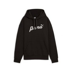 Bluza damska z kapturem Puma ESS+ Script. Białe bluzy damskie Puma, l, bez wzorów, z bawełny, z kapturem. Za 253.30 zł.