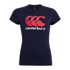 Koszulka z logo dla kobiet Canterbury. Niebieskie bluzki damskie CANTERBURY, xl, bez wzorów, sportowe, bez kołnierzyka, bez ramiączek. Za 222.50 zł.