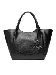 Emporio Armani Torebka EW001009 AF17283 UC001 Czarny. Czarne shopper bag Emporio Armani, bez wzorów, ze skóry, bez dodatków. Za 2,289.00 zł.