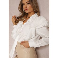 Biała Koszula Lupi. Białe koszule damskie Renee, m, bez wzorów, z tkaniny, eleganckie, bez kołnierzyka, bez ramiączek. Za 159.99 zł.