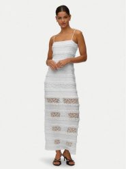 Vero Moda Sukienka wieczorowa Lucia 10348443 Kremowy Regular Fit. Białe sukienki damskie Vero Moda, bez wzorów, z syntetyku, wizytowe, bez ramiączek. Za 229.99 zł.