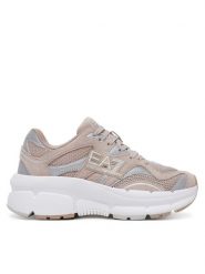 EA7 Emporio Armani Sneakersy X8X237 XK425 U499 Beżowy. Brązowe obuwie sportowe damskie EA7 Emporio Armani, z materiału, bez zapięcia. Za 469.99 zł.