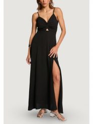 Morgan Sukienka letnia 251-RCOCO.F Czarny Regular Fit. Czarne sukienki damskie Morgan, bez wzorów, z syntetyku, bez ramiączek. Za 399.99 zł.