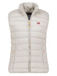 Geographical Norway Kamizelka pikowana "Vatikolor" w kolorze jasnoszarym rozmiar: XL. Szare kamizelki damskie Geographical Norway, xl, bez wzorów, bez kaptura. Za 118.56 zł.