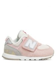 New Balance Sneakersy NW574BKM Różowy. Czerwone buty sportowe dziewczęce New Balance, ze skóry, bez zapięcia. Za 169.99 zł.