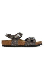 Birkenstock Sandały Rio As Kids 1031804 S Czarny. Czarne sandały dziewczęce Birkenstock, ze skóry, bez obcasa, bez zapięcia. Za 319.99 zł.