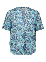 Eterna Bluzka w kolorze niebieskim rozmiar: 40. Niebieskie bluzki damskie Eterna, bez wzorów, z wiskozy, bez kołnierzyka, bez ramiączek. Za 95.46 zł.