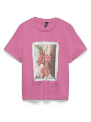 Vero Moda Koszulka w kolorze różowym rozmiar: XS. Różowe bluzki damskie Vero Moda, xs, bez wzorów, z bawełny, bez kołnierzyka, bez ramiączek. Za 55.95 zł.