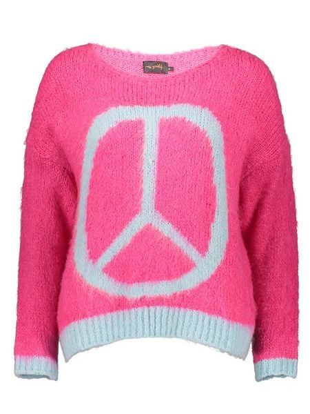 Miss goodlife Sweter w kolorze różowo-błękitnym rozmiar: M. Niebieskie swetry klasyczne damskie miss goodlife, m, z wełny, bez kołnierzyka. Za 127.05 zł.