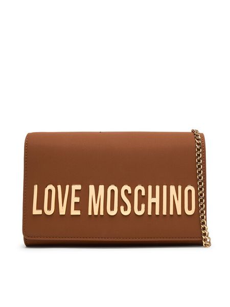 LOVE MOSCHINO Torebka JC4103PP1OKD0200 Brązowy. Brązowe torebki wieczorowe damskie Love Moschino, bez wzorów, ze skóry, bez dodatków. Za 699.99 zł.