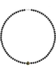 Pearline Naszyjnik perłowy rozmiar: 55 cm. Czarne naszyjniki damskie Pearline, z perłą, srebrne. Za 317.99 zł.