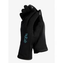 Rękawiczki damskie Rab Power Stretch Contact Glove. Czarne rękawiczki damskie RAB, bez wzorów. Za 118.99 zł.