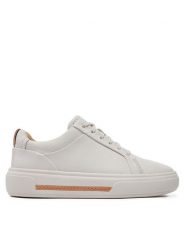 Clarks Sneakersy Hollyhock Walk 26176308 Biały. Białe obuwie sportowe damskie Clarks, ze skóry, bez zapięcia. Za 269.99 zł.