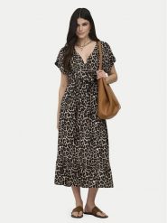 ONLY Sukienka codzienna Zilla Adele 15357778 Beżowy ciemny Regular Fit. Brązowe sukienki damskie Only, bez wzorów, z wiskozy, bez ramiączek. Za 169.99 zł.