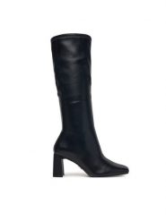 Steve Madden Kozaki Holly 11003501 Czarny. Czarne kozaki damskie Steve Madden, ze skóry, bez obcasa, na płaskiej podeszwie, bez zapięcia. Za 599.99 zł.