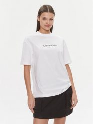 Calvin Klein T-Shirt Hero Logo Oversized T Shirt K20K206778 Biały Regular Fit. Białe t-shirty damskie Calvin Klein, xl, bez wzorów, z bawełny, bez kołnierzyka. Za 149.99 zł.