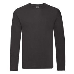 Oryginalna Koszulka Z Długim Rękawem Unisex Dla Dorosłych. Czarne bluzki damskie Fruit of the Loom, xl, bez wzorów, sportowe, bez kołnierzyka, bez ramiączek. Za 45.99 zł.