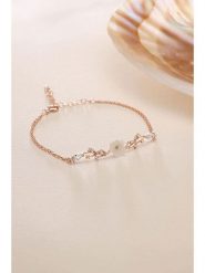 Lodie Silver Pozłacana bransoletka z elementem ozdobnym - dł. 17 cm rozmiar: onesize. Szare bransoletki damskie Lodie Silver, pozłacane. Za 113.99 zł.