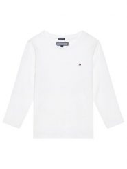 Tommy Hilfiger Bluzka KB0KB04141 S Biały Long Sleeve. Białe t-shirty i koszulki chłopięce Tommy Hilfiger, bez wzorów, z bawełny, bez kołnierzyka, bez ramiączek. Za 79.99 zł.