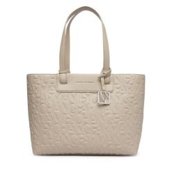 Torebka Armani Exchange. Brązowe shopper bag Armani Exchange, bez wzorów, bez dodatków. Za 564.99 zł.