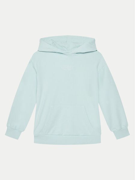 Guess Bluza J5RQ09 KAD74 Błękitny Regular Fit. Niebieskie bluzy dziewczęce Guess, z aplikacjami, z bawełny, bez ramiączek, bez kaptura. Za 139.99 zł.