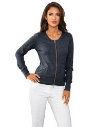 Heine Kardigan w kolorze granatowym rozmiar: 50. Niebieskie kardigany damskie Heine, bez wzorów. Za 173.99 zł.