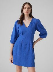 Vero Moda Sukienka w kolorze niebieskim rozmiar: M. Niebieskie sukienki damskie Vero Moda, bez wzorów, z bawełny, bez ramiączek. Za 105.88 zł.
